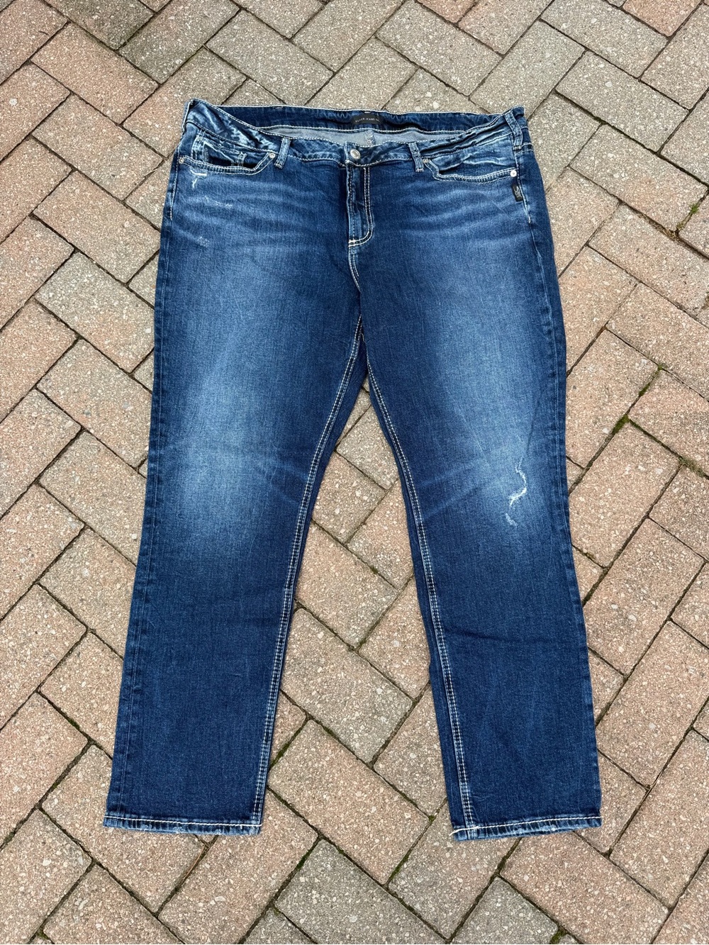 Silver Elyse Straight Jeans Size 20x30